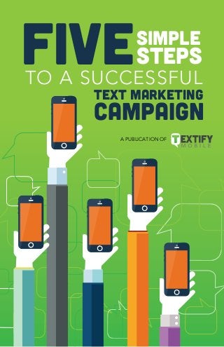 FiveSimple 
Steps 
TO A SUCCESSFUL 
TEXT MARKETING 
CAMPAIGN 
A PUBLICATION OF 
 