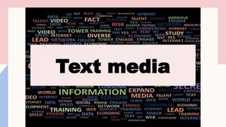 Sample Text Media Media and Literacy Lesson Text Media .pptx