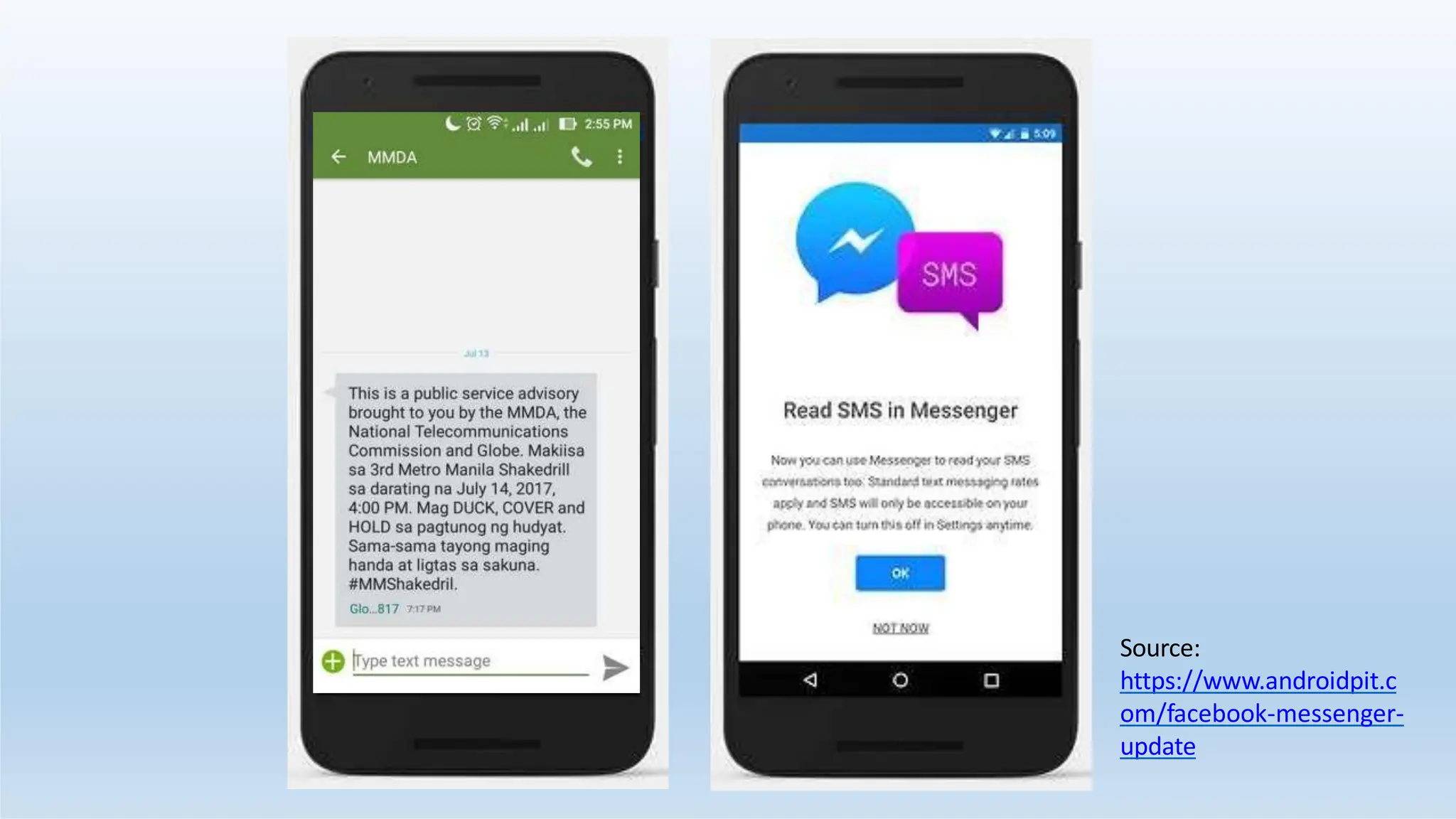 Source:
https://www.androidpit.c
om/facebook-messenger-
update
 