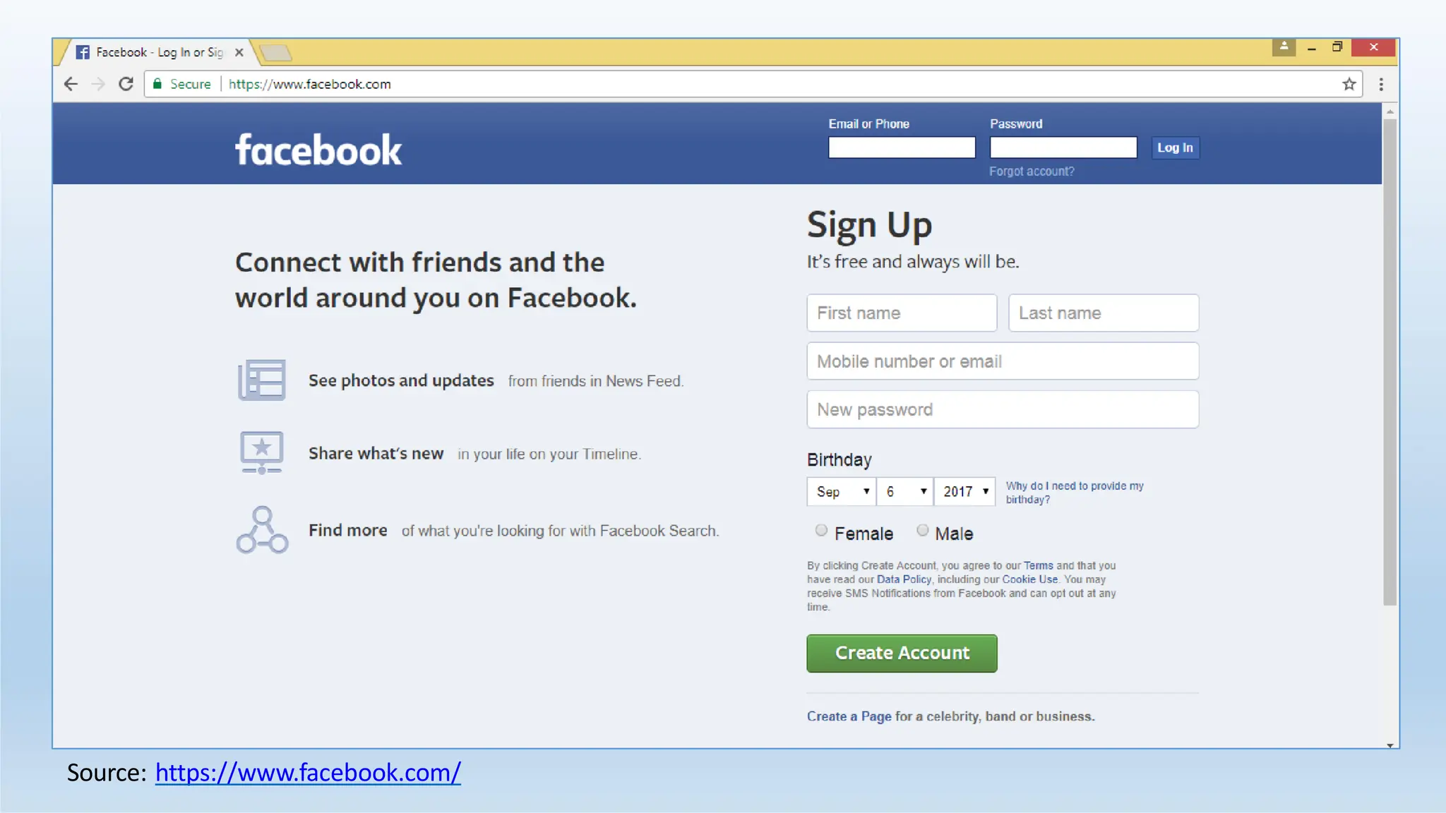 Source: https://www.facebook.com/
 