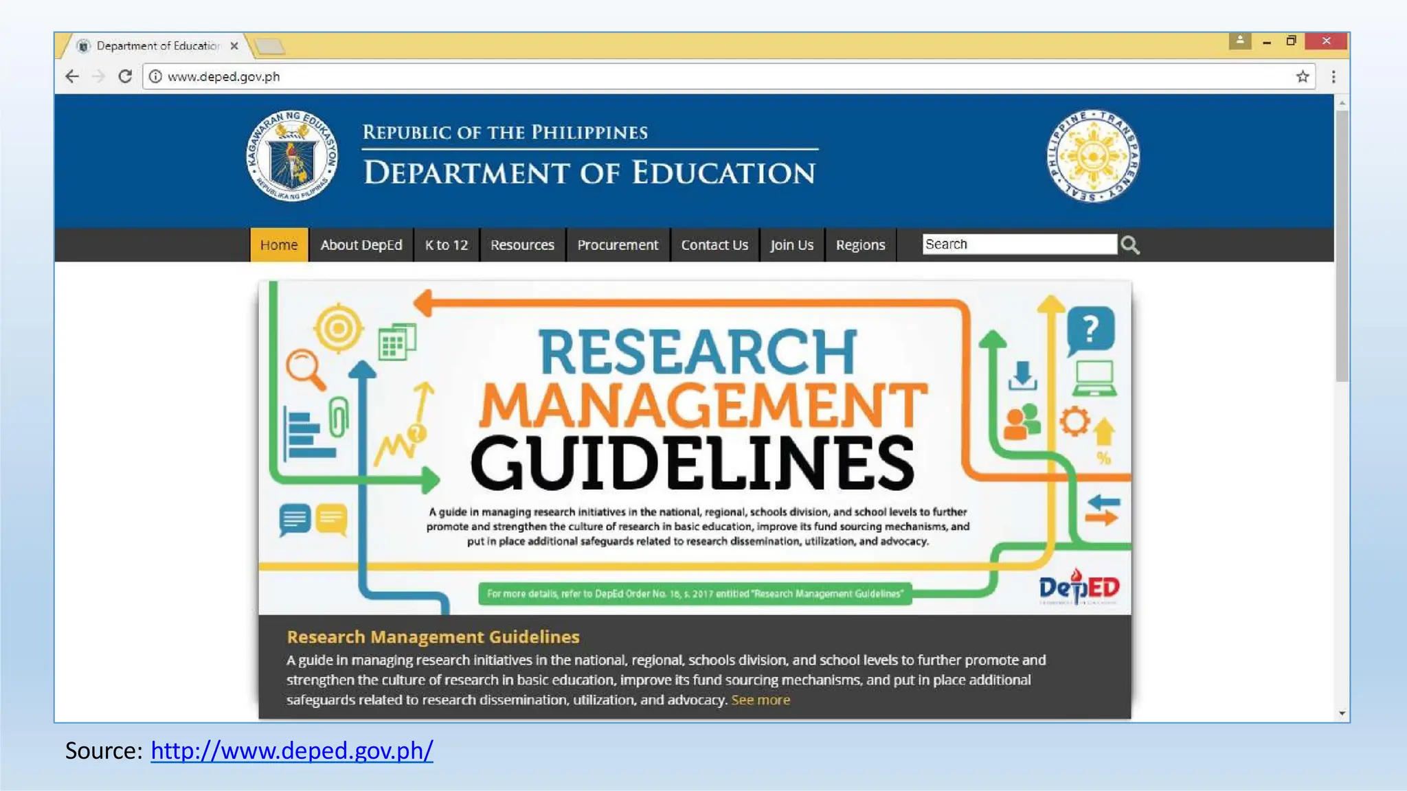 Source: http://www.deped.gov.ph/
 