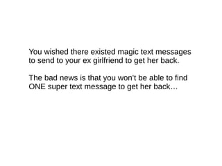 Text Messages to Send to Your Ex Girlfriend to Get Her Back | ODP