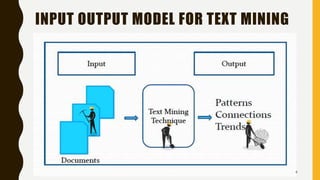 INPUT OUTPUT MODEL FOR TEXT MINING
4
 