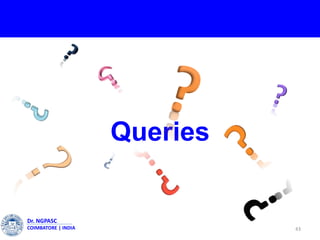 Queries
43
Dr. NGPASC
COIMBATORE | INDIA
 