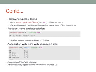 hands on: Text Mining With R | PPTX