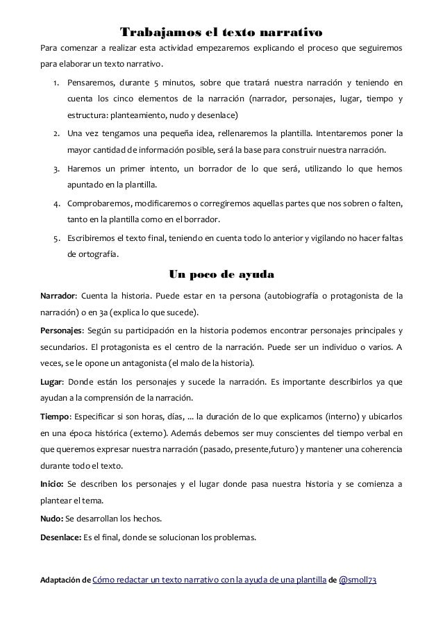 Texto Narrativo