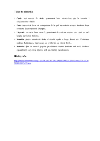 Text narratiu i text descriptiu | DOCX