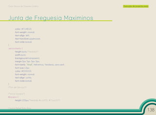 Curso Técnico de Desenho Gráfico                               Execução de projectos reais




       color: #71A81D;
       font-weight: normal;
       text-align: left;
       text-transform:uppercase;
       font-style:normal;
}
.servicotexto {
       height:auto;/*medida*/
       width:auto;
       background:transparent;
       margin:5px 5px 5px 5px;
       font-family: “Arial”, Helvetica, Verdana, sans-serif;
       font-size:12px;
       color: #333333;
       font-weight: normal;
       text-align: justify;
       font-style:normal;
}
/*Fim de Serviço*/

/*inicio horario*/
#horario {
        height:105px;/*medida #c1cf73, #71a107*/


Cesário Rafael Baía Alves
                                                                                         138
 