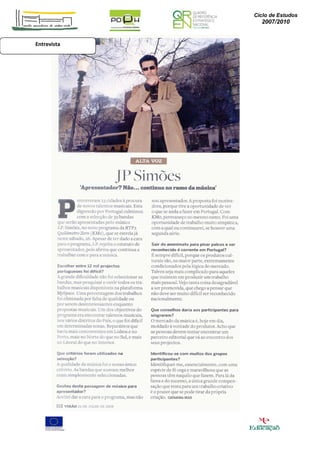 Ciclo de Estudos
               2007/2010


Entrevista
 