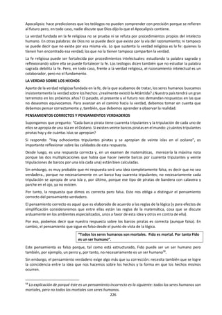 226
iv. Lectura: Carta del jefe indio Noah Sealth al gran jefe blanco
En el año 1854 el jefe indio Noah Sealth respondió de una forma muy especial
a la propuesta del presidente Franklin Pierce para crear una reserva india y
acabar con los enfrentamientos entre indios y blancos. Suponía el despojo de las
tierras indias. En el año 1855 se firmó el tratado de Point Elliot, con el que se
consumaba el despojo de las tierras a los nativos indios. Noah Sealth, con su
respuesta al presidente, creó el primer manifiesto en defensa del medio
ambiente y la naturaleza que ha perdurado en el tiempo. El jefe indio murió el 7
de junio de 1866 a la edad de 80 años. Su memoria ha quedado en el tiempo y
sus palabras continúan vigentes.
"¿Cómo se puede comprar o vender el firmamento, ni aun el calor de la tierra? Dicha idea nos es desconocida.
Si no somos dueños de la frescura del aire ni del fulgor de las aguas, ¿Cómo podrán ustedes comprarlos?
Cada parcela de esta tierra es sagrada para mi pueblo. Cada brillante mata de pino, cada grano de arena en las
playas, cada gota de rocío en los bosques, cada altozano y hasta el sonido de cada insecto, es sagrada a la
memoria y el pasado de mi pueblo. La savia que circula por las venas de los árboles lleva consigo las memorias
de los pieles rojas.
Los muertos del hombre blanco olvidan su país de origen cuando emprenden sus paseos entre las estrellas, en
cambio nuestros muertos nunca pueden olvidar esta bondadosa tierra puesto que es la madre de los pieles
rojas. Somos parte de la tierra y asimismo ella es parte de nosotros. Las flores perfumadas son nuestras
hermanas; el venado, el caballo, la gran águila; estos son nuestros hermanos. Las escarpadas peñas, los
húmedos prados, el calor del cuerpo del caballo y el hombre, todos pertenecemos a la misma familia.
Por todo ello, cuando el Gran Jefe de Washington nos envía el mensaje de que quiere comprar nuestras tierras,
nos está pidiendo demasiado. También el Gran Jefe nos dice que nos reservara un lugar en el que podemos vivir
confortablemente entre nosotros. Él se convertirá en nuestro padre, y nosotros en sus hijos. Por ello
consideraremos su oferta de comprar nuestras tierras. Ello no es fácil, ya que esta tierra es sagrada para
nosotros.
El agua cristalina que corre por los ríos y arroyuelos no es solamente agua, sino que también representa la
sangre de nuestros antepasados. Si les vendemos tierras, deben recordar que es sagrada, y a la vez deben
enseñar a sus hijos que es sagrada y que cada reflejo fantasmagórico en las claras aguas de los lagos cuenta los
sucesos y memorias de las vidas de nuestras gentes. El murmullo del agua es la voz del padre de mi padre.
Los ríos son nuestros hermanos y sacian nuestra sed; son portadores de nuestras canoas y alimentan a nuestros
hijos. Si les vendemos nuestras tierras, ustedes deben recordar y enseñarles a sus hijos que los ríos son nuestros
hermanos y también los suyos, y por lo tanto, deben tratarlos con la misma dulzura con que se trata a un
hermano.
Sabemos que el hombre blanco no comprende nuestro modo de vida. Él no sabe distinguir entre un pedazo de
tierra y otro, ya que es un extraño que llega de noche y toma de la tierra lo que necesita. La tierra no es su
hermana, sino su enemiga y una vez conquistada sigue su camino, dejando atrás la tumba de sus padres sin
importarle. Le secuestra la tierra de sus hijos. Tampoco le importa. Tanto la tumba de sus padres, como el
patrimonio de sus hijos son olvidados. Trata a su madre, la Tierra, y a su hermano, el firmamento, como objetos
que se compran, se explotan y se venden como ovejas o cuentas de colores. Su apetito devorara la tierra
dejando atrás solo un desierto. No sé, pero nuestro modo de vida es diferente al de ustedes. La sola vista de
sus ciudades apena la vista del piel roja. Pero quizás sea porque el piel roja es un salvaje y no comprende nada.
No existe un lugar tranquilo en las ciudades del hombre blanco, ni hay sitio donde escuchar cómo se abren las
hojas de los árboles en primavera o como aletean los insectos. Pero quizás también esto debe ser porque soy
un salvaje que no comprende nada. El ruido parece insultar nuestros oídos. Y, después de todo, ¿Para qué sirve
la vida, si el hombre no puede escuchar el grito solitario del chotacabras ni las discusiones nocturnas de las
ranas al borde de un estanque? Soy un piel roja y nada entiendo. Nosotros preferimos el suave susurro del
 