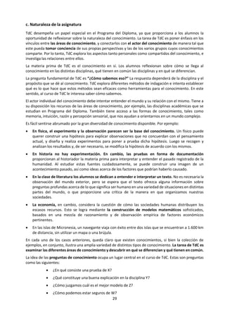 29
6. Cada estudiante lee su carta y explica por qué se quedó con ella.
7. El grupo dialoga sobre las cartas elegidas y se queda con solo 3, las que presentará a los demás
grupos.
8. Los grupos presentan sus cartas, y se analiza semejanzas y diferencias entre las cartas elegidas.
7
♦
8
♦
9
♦
Tiene estructura y es
elaborado, implica la
existencia de redes de ricas
relaciones semánticas entre
entidades abstractas o
materiales. Una simple base
de datos, por muchos
registros que contenga, no
constituye per se
conocimiento.
Es siempre esclavo de
un contexto en la
medida en que en el
mundo real difícilmente
puede existir
completamente
autocontenido.
Es el resultado de la relación
entre un sujeto cognoscente y
un objeto inteligible (apto
para ser conocido). Hoy se
tiende a considerar que algo
es verdaderamente conocido
cuando ha sido verificado o
comprobado mediante
experiencia.
♦
7
♦
8
♦
9
10
♦
J
♦
Q
♦
Surge de una relación entre un
sujeto y un objeto (algún tipo
de realidad). Esta relación
consiste en que el sujeto
explica qué es el objeto, qué
estructura y qué leyes tiene.
En el proceso de conocer
interviene la percepción, la
imaginación, la memoria y la
capacidad de argumentar.
Se obtiene mediante la
experiencia. El Sujeto al
nacer es como un papel
en blanco que se va
llenando con las
experiencias.
Es generado por el Sujeto al
captar la realidad a través
de sus propias estructuras
(Kant), ya que tiene desde
que nace unas ideas o
estructuras que le sirven
para ordenar y pensar los
datos que le vienen de
fuera.
♦
10
♦
J
♦
Q
A
♠
2
♠
3
♠
. Representa toda
certidumbre cognitiva
mensurable según la
respuesta a: ¿Por
qué?, ¿Cómo?,
¿Cuándo?, ¿Dónde?,
¿Quién?
Es un conjunto
de hechos o información
adquiridos por un
ser vivo a través
de la experiencia o
la educación,
la comprensión teórica
o práctica de un asunto
referente a la realidad.
Es lo que se
adquiere como
contenido intelectual
relativo a un campo
determinado o a
la totalidad
del universo.
♠
A
♠
2
♠
3
 