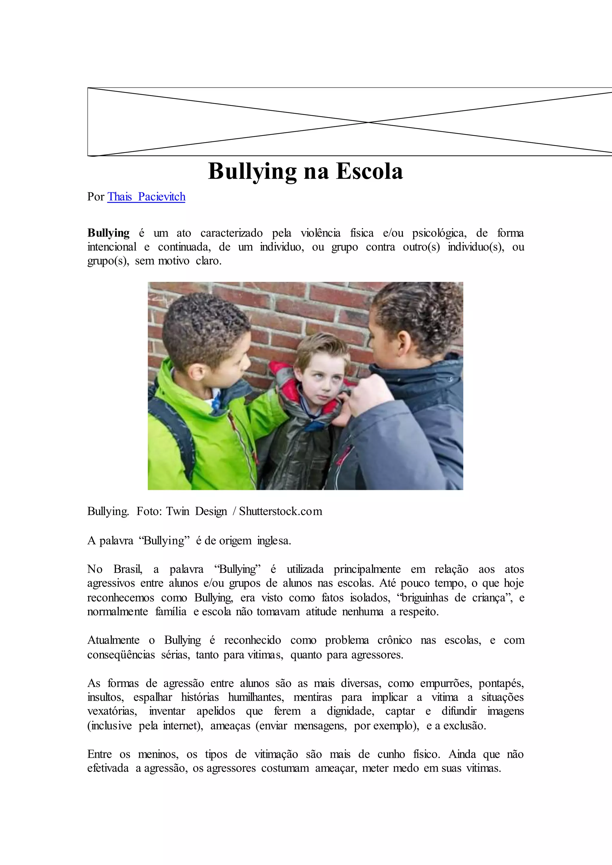 Texto 4 bullying na escola | DOCX
