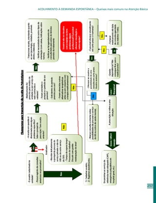 ACOLHIMENTO À DEMANDA ESPONTÂNEA – Queixas mais comuns na Atenção Básica




                                                                       257
 