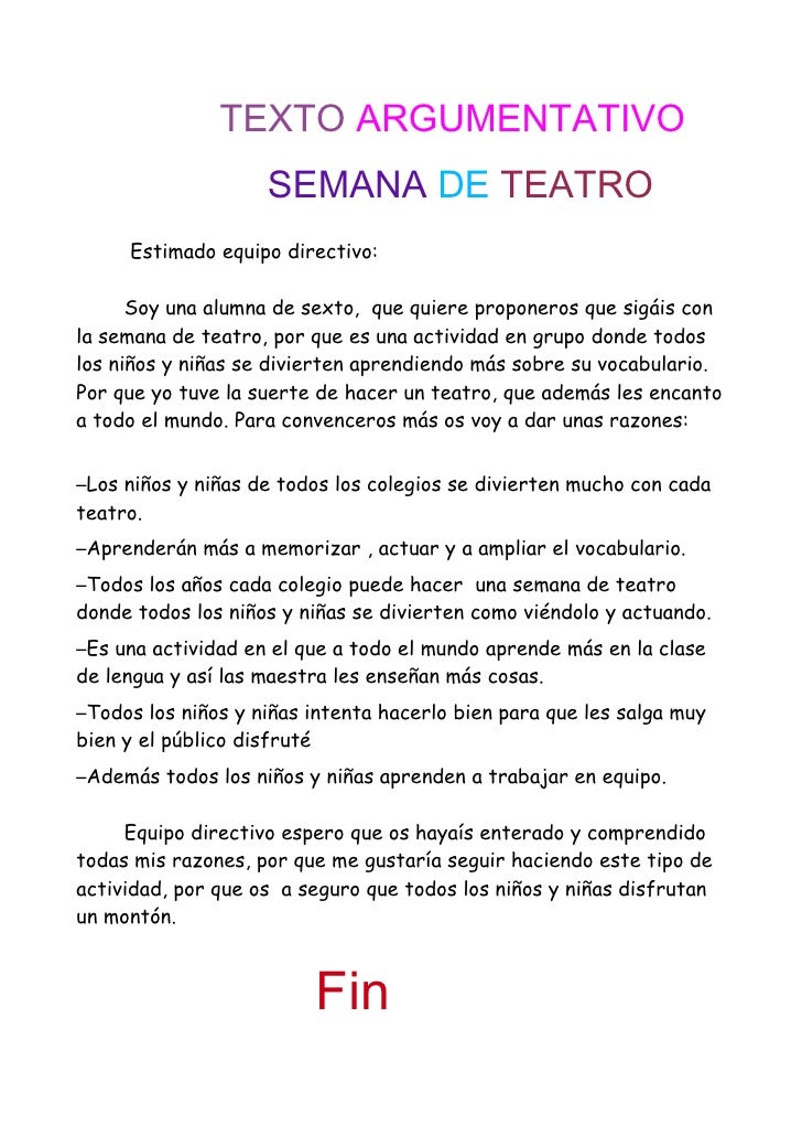 Textos Argumentativos Ejemplos Ejemplo De Texto Argumentativo Pdf