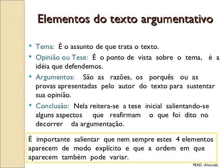 Texto Argumentativo