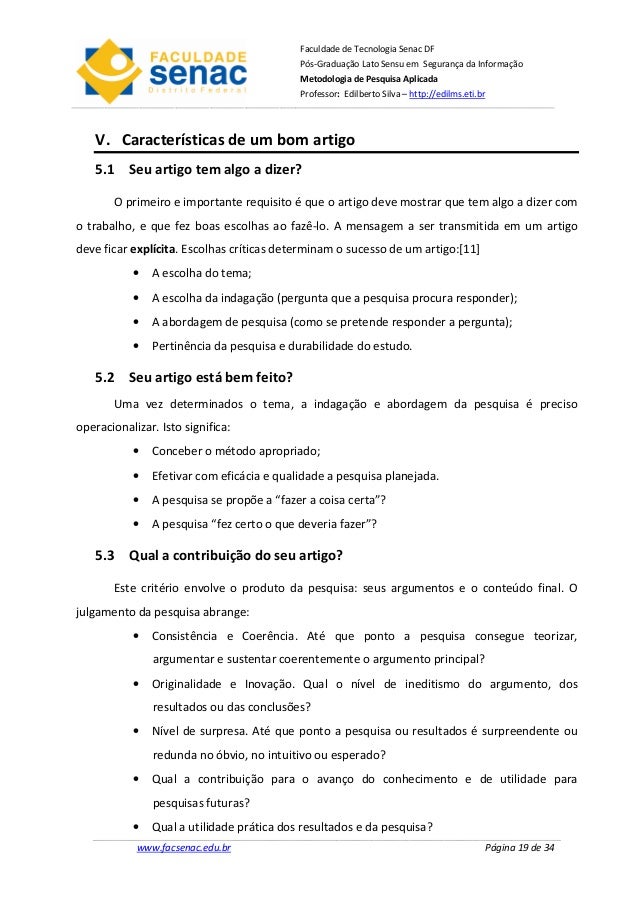 Metodologia de artigo