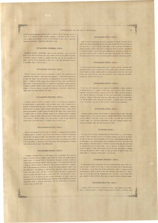 EXPLORAÇÃO DO RIO DE S. FRA~CISCO. 
serpenteia com profundidade ufficiente entre a corôas de arêa da Boa  i ta que fica á 
direita ~ a do Barreiro do T:luá que fica á esquerda, e do' Mariz que fica à direita' 
notão- e algun páo encalhado no leito do Rio proximo ás dila corôa, outro pen­( 
turados ao barranco e c1e!Jmçados para d nlro elo Rio. 
NüNAGESIMA-PRIMEIRA LEGUA 
Semelhante llirec<.:ão e profundidade, corno na legua antecedente, tem o c:lml n:we­g( 
wel no seu cur o na ex.ten~ão de la legn.l, ficando o banco de arêa da Roça. á esquel'll:l, 
e rodeando o mesmo, enco ta- e á margem de te la[lo, que tem 30 a 11-0 palmo de 
altura, e que no fim da legua mette-se r.ntl'e este e o Hio um terreno baixo (l'asal/te) 
de -15 palmo obre o nivel das aguas. 
NOl AGESLfA-SEGUNDA LEGUA 
C ntinua a mu'ge;n e.squer'Ja com 1~0 a 60 p::l.Inns de alturJ.; pela mesm:l entra um 
sangradouro LIas Angicos e mais outros dou pequeno , c e.,.;tá a sentada soure eUa a 
povoa<.:ão dos A1Lyicos, que fiC:l fronleira, na m:lrgem direita, ú povoa<.:ão do Bnraco do 
II/remo,. o barranco (la dita margem tem 4·0 palmo de :llLura: ambas ão cobel'La de 
malta gl'os o. O canal nareg.wel e tá até a metaL! do éompl'imento da legua, encostado 
ii maraem occidental, ficanLlo no laelo oriental a ilh:l, o !Jancos de arêa <10 Bnraco do 
Inferno e a ilha do Angicos; do pontal d ta dirige-se o canal pal'a o meio <.10 Rio, 
sempre com a necessaria futHlura e boa larglll'a. 
NONAGESIJIA-TERCEIRA LEG A 
A margem esqu rd  tem [1-0 a 1.;) p:l1mos lle altura, e e'tú cortada pelo sangr:lflol1ro 
da Barrelra Branca, e panca adiante o sitio do me mo nome; :sobre o barranco e tá a. 
povoação do Espirito SWlto com C:l a de Oração e as casas da Barreira Branca; a margem 
<.1ireita tem 28 a 35 palmo : ambas as marg ns e tão cobertas de m:ltt.o. Ocanal, sempre 
com boa prof11lleliclade e largura, segue pelo meio do Hio abaix.o, <.leixa o banr.o de arêa 
do Espirito Santo a en lado occidental, encosta- e atll a Barreira Branca na margem 
opposta, d'aqui em diante segue pelo meio elo Rio ab:lixo, fic:md -lhe a corôa que 
existe fronteira á Barreira Branca a eu lado oriental. O nlvel do Ri uefronte do 
Espirita S:lnto tem 2,028 palmos e -I Iollegaela obre o ni'el do mar. 
NOl AGESIMA-Q ARTA LEGUA 
Segue o cmal navegavel, entre a c rôa (la Tl'e IIIns e a D;largem direita, m direc ão 
á margem esquerda, Iléixando a corôa da B J. da á direita; o barranc de ta m1rgem 
desce de 32 a '18 palm de altura; está uespovo:l.da e coberta de malto. SJbre o bar­ranco 
da margem esqaenb existe a povoação elas Tres Ilhas; e3ta margem tem a altura 
ele 3D a H) palmos, e, fronteiro á corôa da Boa Vi ba, elltr.) um sangradouro. A13rgnra 
total elo Rio no fim da legua é (le 4,GOO palmo. 
NONAGt~SIMA-QUINTA LEGDA '- 
. margem occidenLal eleva-se de '16 palmos a 50, e nesta altura está o itio d3s 
Pedras e mai Rio abaixo as primeiras C:l a' da b:lrra <.la Ypoeira (que significa lagôa on 
tanque d'agua). A margem direita d Rio tem -18 a 32 palmos de altura. O canal na­vegavel 
af,da·se da margem esquerda, deixa uma orôa tlc :lrêa abaixo da da Boa ' ista 
á direita e a ilha da Pedra, os bancos ue arêa ii Ul'U'gem ori ntal elesLe ii e qnerJa, 
volta da dita margem p:lr:l enco tal'- e ao barranco ua margem e qnerda, c junto a e ta 
pelo canal entre o uitl barranco e a illla das PeJras, Rio abaLx:o; todo os mais br:lço 
do Rio, que pa ão entre a dita ilh:t e o::> Lancos de arêa, ão razo , e sóment.e nave­gaveis 
na occasião das cheias do Rio; o braço deste entre a ilha da Pedra é secco. 
Enco tado e ao pé do bari'anco do Rio, no lugar denominado As PedrCls, exi Le' um 
conrrlomerado de arêa e hydrato ele ferro, do que é derivado o 1101110 da Pedras, que nenhum 
o 
impedimento cau ão II navega<.:ão. Neste~ponlo o Rio tem 2,018 palmos e li poll gallas 
de altura obre o ni'el do mar. 
NOl AGESIMA-SE TA LEGUA 
egue o anal con tantemente enco lado ao barranco da mm'l1em occidenlal do Rio 
empre com obeja profundidade, ficando-lhe ao lado oriental a ilha da barra eb Ypoeira, 
uma ilha menor, e corôa de arêa no pontal della e a illia da Paratéca. No Larranco da 
margem esquerda conünúa ainda parte da povoa<.:ão da barrada ípoeira' elle tem tiO 
a 4·0 palmos de altura, e recebe tre pequenos sangra douras ; pela margem oriental, fron. 
teiro ~1 ilha da Paratéca, utra o riàcho de igual nome; a dita margem ofIr'e de barranca· 
menta pelas aguas do Rio, e sobre o ~e~l b:lrranco achão- e pendurado muito pilas grande.'. 
~ONAGESIMA-SETIMA I.EGUA 
O canal navegarei torce ela margem e qucrua para :l direita; encoslado ;1 pl'imeira exi LI' 
11111 grande lJanco de arêa e no fim della a dua' pequena j Iha da Barreir;]; o barI'an '0 
tem 2~) palmos de altLU'a, quando aquelle na margem opposta tem de 20 a 2!~, e pela 
mesma, qua i no fim da legua, entra um sangl'ndouro; nota· alguu páos encalhado 
proxim03 'ao refel'i[lo bancos ue arên. 
~ONAGESIMA-()ITA VA LEGUA 
O can:'!.l não .011'e liminuição n:l sa:l sempl'e boa profundidade e largura, e dirige-se 
da margem' direila p:ll'a a e3~Iuenla, e volla desta outra vez para a dircit:l? fw::mdo ii 
squerua a duas ilb::ls do .E~lreito e um hl'aç.o secco do Rio. Sobre o barranco da margem 
e tá o silio das Barreira., a 6ti palmos de altnra sobre o nivel elo Rio, e o do Behedouro 
50 palmo ; a largllra do Rio ne te ponto te::n l,JOO palmo' e até 53 de profundidade, 
e dá 130,000 palmo. cubico d agua por Llm segundo. A margem direita tem a altura 
eI ·18 a 4,0 p:llm 3, e proximo ao fim [la legua é ~cortada por um sangradouro. 
NO JAGESI~IA-NüNA LEGUA 
A m1rgem e querela continúa com 30 palmo de altura e coberta de malta, bem como 
a m1rgem direita; o elOat egue en o tado ao barranco desta e deixa a ilha do Estreito 
ao lado occidcnl:ll, bem como o braço ecco elo Rio, que segue atrá da dita ilha. 
O canal, sAmpro c. TIl a nec saria profundidade, volta para a margem esquerda, encos­tando- 
e ao barmncQ delta que tem 40 palmo ,de altura. 
CEr TESIr IA LEGUA 
" o CJme.o desta le'l"ua fica ii margem direitJ um banco de arêa, e o canal navegavel 
c ntinú1 a correr enco tado ao barr.lOco da marg m esquerda, que tem até 50 palmos 
de altura no lllg:lr da fazenda Jenominada lolta de Cima; adiante diminue aqllella aitm'a 
at~ 22 palmo, pela mesma margem entra o sangradouro da Volta;. de te ponto em 
diante devem os navegante pJ'Ocarar o barranco á m::lrgem direita para evitar um banco 
de arêa qu form a-se 1'1) meio elo Rio, e que. ó apparece em toda a sua exten:são 
quanuo a uperficie do RiQ estlver de eid:l ao nivel das aguas m'lis baix.a ; a margem 
direita tem 20 palmos [le altura. O Rio, no lugar da fazenda da Volta de ICima, está 
2,000 palmo e Ij. pollegada elevarIa sobl'e Ó nivel do mar. 
CE.~TESIMA-l)lUMEln . LEG . 
O canal n:lvcg:VcI 'egu encostado au b:lIT:1I1CU d:l margem direita, depois entro o /):11" 
l'allCO do al'êa c a ilha do riu das Riias e a cor.J:l da barra cio ri;) da Rãas pelo meio 
do Hio abaixo; o uraco de te alrú d:l ilha mcncion::tcla é eeco: a margem esquerda 
tem 30 palmo de altura, a direita ele 30 a 20, recebendo o Rio deste lado o angra­douro 
do rio da n:ía, que tem ommuniclção com o dito Rio, e pouco a!Jaixo d $.e 
esl:'l a f:lzenda da Barra do Rio das Rüa. ; ambas a margens achão- e coLertas LI maLto. 
CENTESI iA-SEGUNDA LEG A 
.. margem direita tom de 20 a 30 palmo de altura, e está cortada por um sangra-domo 
coberta tl m:ltto; a e qucrua tem 26 palmo ele altura, e no fim ela legllU 
~~~-------=--------------------------- 
• 
 