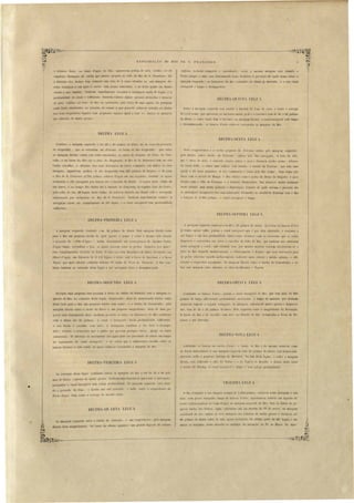 argiloso, ro ...hedo compaelo e e venleado· obre a me'ma margem e"L:'1 ituado o 
Port -..!egre e um:1 ca a rlenominada Lar/e, ft'onteiro á p "oaçã de igual nomr sobl'e a 
m:lrgem esquerda: os h:U'l'anc do Rio onLinuão na altura VI m'H'carla. c o ,cu c:lOal 
na"rgavel (', limpo r, rlrsimpcdjllo, 
DEcnIA-Q TI:TA LEGUA 
F RSCISCO, 
+ 
DE " 
Sobre a m'1I'gt"m rluer la e'Lá situada a Jaz nda eh Lage de cima, c entra o corrego 
d i,jJa.lll me, que :lpresenta na ua barra muiLa pelr.1· o b:nTanco tem cl 30 a 4.0 palmos 
de altura, e outro Lanto tem o ha.rranco na marlTem direita; o canal naveg.1Vel e. ta limpo 
e desembaraçado; os banco. d'arêa acháo·se en osta(lo <1 margens rIo Rio. 
EX.PLORAÇÃO no RIO 
: 
e d· haixo ele Le, no lumc d'ao'ua .do Rio. apparecem pedra ele arêa (recife) Cu!' de 
rapadnra, formacão de rocha que parcc propria ao ran ]0 Rio de Franci coo .Hú 
a. Barreira do' Indio tem ómente lilll itio de ti ca 'as iLualla, na ,ua margem di­reita. 
ConLin la a sua agua a correr com pouca ' lo ,iL1alle c ó rle:;Le ponto em dianle 
cre cc a na rapidez. Nenhum impedim nto encontl'a a naregaçã ne, ta 9:1 legua, c a 
profundidade do canal é uffiQi nte. Exi tem toLla'ia algun' gl'o o anorerlo e tronco 
de páos cahido no leito elo Rio ou conduzido' pela força de ua agua. . paragens 
onde farão obscrva(la~, na occa ião elo exame alue pl'OCCCÜ, achão- e notallas na planta 
nos seu re peclivo Illgare com pequf'no -ignae::s ignal a este H. ,m~):lS :l, m:lrgrn;' 
StlO cohertas dc matt.o g1'Osso. 
DECIl'L- LEG A 
DECIMA-SE.· TA LEG- A 
, Continu1 a margem esquer(la a ter 22 a 30 ~almo dr altlll':l att:' á, ca-sas da po'oac:<íú 
do -Gequetah), que e e tendem aI '. elefl'Onte (la barra lIa Rio Gequctah)', que enlra 
na. margem 'direita' sobl'e e ta c'tão a ent~l.llo o" iLios uo Joaquim tia Si/N/, do Cas­call1o, 
e na barra do dito rio o iLio do Raumulldo. O Rio dr S. Franci~co tem no :seu 
fundo ca calho, e clebaix.o dos sens barranco de barro compacto, m amba a sua 
margens, apparecem peelra~. O rio GequeLahy t m 2G7 palm ue l:lrgnrJ, c dá para 
o Rio de S. Franci co 4,,76í ]nlmús cubicos cl'agila em 11m gunilo; Lluran~e :1S ag.la 
onlinarias é elle navega el por barca até a~f:lZen[b d Bllriti, 3 lenLJa ele te ::cima ela 
ua bal'l'a, e no tempo das cheias :lté :i fazenda elo GeqLlelahu d CapiL<i:o Jo é da Costa; 
pela volta 110 rio, 28 leguas de te acim:l, eh l;eferiJa fazenda em diante c til a n:wegacão 
embaraçada por cachoeiras no lho de S, Franci co, ~eohum impedimento reb~i'O ii 
navBgacão exi te no comprimento da 10:1 legu:!, r o canal naregaycl tem profllnrlirl:1cl 
ufficienle. 
Dou . ngradoul'os C Oriacho P'L[ueno da Ex(;/,emet cntt'ão pel1 margem esquerda: 
peb direita ouLi'o riacho rla E:rtrema: ambos nío dão naveg::lção. O leito do ulti­mo 
é '11eio de arêa, e ómente canU:l, ntl'ão:J. pouca di tancia riacho acima; debaixo 
da harra delle, e sobre uma callina, e tá itnado o arrai:ll da Extrema, que tem uma 
igreja e 4'J ca a. pequenas. O ,ii ommel'cio P tanto pelo Rio a iml, bem como por 
teri'a ~om o arl'.lial d'l M:mg:l, r Rio nbaixo om o porto do Bréjo do S:llgado, c para 
dentro com a "iUa ,la Formiga e o di"'trict. Di:lm1llLino. ~ão oh ervei muita animação 
ne te arl'aial, mas muita pobreza e depravaç,ão. Criação de gado vaccum e pe car.ia são 
a prin ipae occllpaçôes dos ,eu habitantes. Fronteiro :lO alT:lial da Extrema tem o Rio 
 
a larg!lra de 2,:300 palmo : o canal navega"el é limpo. 
DECDIA-SEPTli'IA LEG A 
DECIMA-PRIMEIRA LEGlJA 
' margem e querJa contint:rt m 30 palmos de :lJlul'a. Pela ll1:lrgem dir iLa entra 
para o Rio um pequeno riacho elo qual ignoro o nom ~obre a me:;ma e til iluado 
o poroado do «01110 c/'Agua,» li sim d nominado cm con e ]uenria d alguma fontes 
d'agua limpa, cr tallina e boa, as qual" na cm nLre a prJrJ form1111 plr mino.­raes 
conglomerallo d oxytlo de f no. O bar!' lllCO tem 58 palm S de altura. Fronlril'O ao 
Olho d'Agua. m di taneia de 2 1/2 legu:l a Oc> t , e tá a SerrCl do Itllcolllmi a Serra 
Negra que m:lis adiante continúa debaixo do nome de Serra da Pouoa('üo. O Rio c n­tinúa 
tambem na exlen'áo de.La legL.1:l a dd' navcgacãu livre e de mbaracarla. 
.. lllJ.l'g m querela conLinu:l com 23 a :1;5 palmo de altma . ..s c rüa ou bancos d'arl~a 
já tom:io maior vulto, porém o cJnal navega.yel não é paI' ellas obstruido, e continua ·a 
er limpo e em boa profundi(laLle. Outm tanto acontev com os :lrvoredo que se achão 
Lli. pero, enkrratlos nas al'ê:l ca ealho do I ito do Rio, que t:lmbem não ob tl'uem 
ne ta pamgrm o C~1l1:J1; não ob Lante i o, por m lito motivo comem elesolJstruil'- e o 
leil tI Rio dal/n lIe madeil'amellto, c rebti":lment á r1espez1 lJue erá neces aria para 
. po I r effectuar ar[llClle melhoramento, indicarei mui' nrlianL.c a minha opinião, e o1fe­rec 
rei o re pecli"O oreamento. ~a m:lrgcm direita, entra o riacho rla C:lllnabr:lb:l, e so° 
hrr e la margrm esláo situado' os . itios do Bitomba e Tapél'a, 
DECIM -SEGuNDA LI~G'-A DECIMA-OITA Y1 tEGrA 
Exceplo uma pequena ca a proxima ti barra do riacho da POlteira, e 'Lú a margem es­qu 
rda do Rio, na. cx.ten ão de ta legua, de po'oac1a' além do mencionado ria !lo, entra 
de te lado para o Rio um peqll no riacho em nome, e o riacho da Call1wbl'Clba; p la 
maraem tlireita entra o riacho do Barro um peLIueno angradouro, além cl lima pe­( 
pena a a denominatla Rora, nenhum povoado e nota; os barranco do nio onLinu:lo 
com a altura até 35 palmos, o ~:lI1al é IllVeO'..wel, tendo I rofundidaLle limei nLc, 
o . u fundo ., ca calho com aréa. . n:1reg:1ç:io continua a , l' Jivl'C C clesil1lp ­dida; 
lodavia é nece:; 'ario ([u o piJ lo llu lTOwna qualquer 1m :l., :1joujo ou outr:1 
embarcação, dê aLtenção ao mo-imenlo d:l' agua l)ara r pre" nido rle entrar em tempo 
no s guimcnto do canal na'egavel. r de yital' que a embarcação encalhe o!lre o~ 
hancos Juterac u e'te c:lnal, os quaes :lehão-. r 0.;11'0 t:ldo. :'1 margem elo nio. ' 
DECI~IA-T.E:RCEIRA lEGUA 
Continuão 03 han~o' d arêa: porém o canal n:.wega'el Llo Rio, que t m m-ai cle 200 
palmo de largn. offc:'ecentlo prorundidad necessaria, "limpo ele maneira qne nenhum 
olrt:lculo imp 'ele a regulaI' n:n·egação. As ma I'gens, coberta de matto grosso e clespovC::l.· 
ela., lem de 2~. a 3D palm, de allllt'J. Peb esquerda entra o angrarlouro da Povoação. 
O fnndo do Hio é de cas a1l11 com aI'PJ.. Ao Poente do Rio acompanha a Serra c/a Po­1' 
oafão a lia dire Cão. 
DECIMr-~ONr Ll:.GOA 
Continuão os bancos ou GQru:lS cl':ll'êa ; () fundo cio Rio é da me ma natureza como 
na legua antecedente; a sua margem esquel'lla tem U; p:llmo de altura; e tá despo"Oada, 
entrando nella o pequeno COlT,ao (lo Barraciio. ~o fim de ta legua, e obre a margem 
direit:l, esb'l colloeado o ,itio do SalJil/o e o tb '/'apél'(f do Bemido e abaixo deste entra 
o riacho do Pacl/!I!I. O r.anal navegarrl é limpo r, trm oheja profundidadr, 
VIGESIMA l,EGUA 
o Hio reduzido ti sua. hlrgUl'a nonml de J,GOO palmo con erva 11 ta paragem o seu 
leito, om panca excepção, limpo rle bancos d arêa; :lpl'e cnta- e todavia um lageado.d 
rocha chi Lo-argilo,a ao lJme cl agua Ila marg me qu rela llo Rio, fóra rh barra do pe-qlleno 
riacho elas Pedras, Coujas c:l1Jeceira ão no el'rote do Pé do 1/1or/'o , na margem 
o cidrntal do rio' amha a _a m:lrgen 50 cobertas de malta gro o e le'ão- e alé 
60 palmo de altura sobre a, ,lIa agitas 01' lill:lria" Na nll ima p:ll'le da 20:1 legua, e em 
ambas a marg n , (' trl illl:lrla. as ca inha ela PO'O:lc:ão do Pé do Morro. ~a lI1al'- 
~a exten ão (1 sLa legua continuiÍo amba as mal'gen do Hio atol' rle 3ti a 40 pal.­mo 
(le :llLUril, cob rta de malta gr . o, •- nllllm imprrlirurnto, e :lpl'e. enla ;1 navróaf.,ío 
porqnanlo o canal nav~ga'cl tem obeja profunLlillacle, Na margem ti querela c 1;'1 iI lla- 
1 lo ela Ema' a direita não ttl p voada, e 110lla nlra o í>anrrrarlonro do {O o pomar li .. 
Por/o-Alegre, bem como o corrego do me mo nome. 
DECIMA-üUARTA LEGUA 
iNa m:lrgem esquerda entra o riacho elo Sobrado, e um :lIlgraclo'u'o; pela margem 
direiLa dous sangradouro. Ka barra do ulLimo apparec um grande 13ge:1Llo de ,.chi'lo __, ---;-__-':- ---,- ccc!, 
~~r~A.~ 'I~~.j>.J 
• 
r: ... 
 