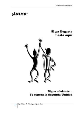 Contabilidad de Costos II




     Ing. Wilson A. Velastegui. Ojeda. Msc.
73
 