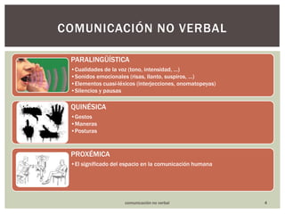 COMUNICACIÓN NO VERBAL4comunicación no verbal