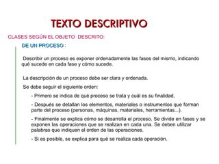 TEXTO DESCRIPTIVO DE ÉPOCA  :  CRONOGRAFÍA CLASES SEGÚN EL OBJETO  DESCRITO: 