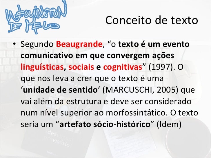 A Definição Apresentada Nesse Texto Expressa O Conceito De