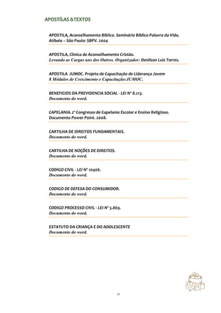 Texto do projeto de capelania escolar 2ª edição