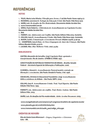 Texto do projeto de capelania escolar 2ª edição