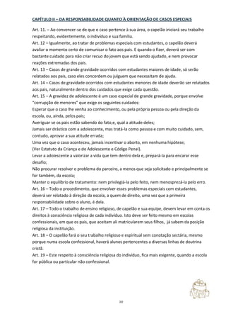 Texto do projeto de capelania escolar 2ª edição