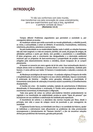 Texto do projeto de capelania escolar 2ª edição