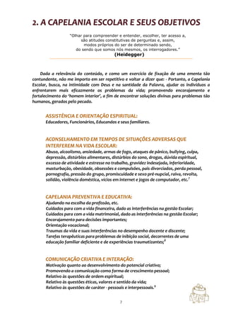 Texto do projeto de capelania escolar 2ª edição