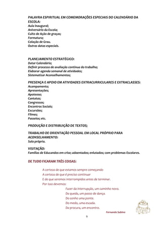 Texto do projeto de capelania escolar 2ª edição