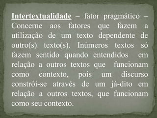 Texto E Textualidade