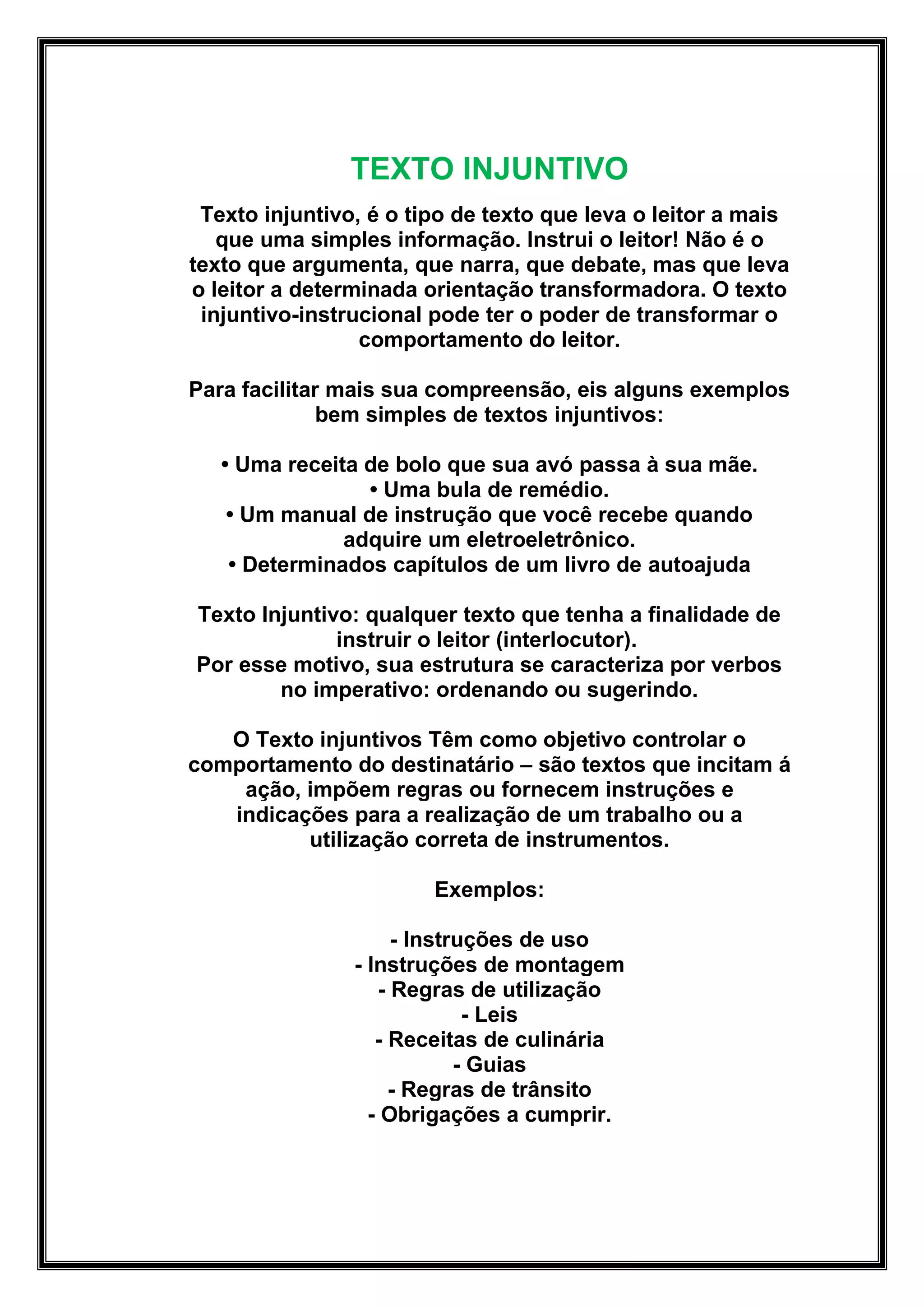 Texto injuntivo | DOCX