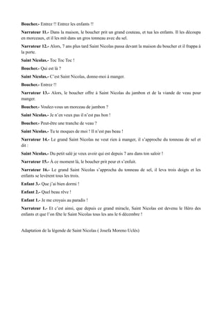 Texto la legende de Saint Nicolas | ODT