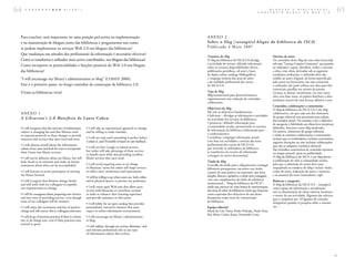64   C A D E R N O S B A D                1 ( 2 0 0 7 )                                                                                                                      B L O G U E S
                                                                                                                                                                     C O N S T R U I R
                                                                                                                                                                                            E  B I B L I O T E C A S :
                                                                                                                                                                                        R E D E S   N A   W E B  2 . 0                   65


 Para concluir, será importante ter uma posição pró-activa na implementação                                              A NEX O 2
 e na manutenção de blogues junto das bibliotecas e perguntarmo-nos como                                                 So br e o b l o g [ i nt an g ív e l b lo gu e da b i bli o tec a d o I S CA]
 se podem implementar os serviços Web 2.0 nos blogues das bibliotecas?                                                   P ubl ica do 4 M aio 2007
 Que mudanças nas atitudes dos profissionais da informação é necessário efectivar?
                                                                                                                         Temática do blog                                         Direitos de autor
 Como se transforma o utilizador num activo contribuidor, nos blogues das bibliotecas?                                   O blog da biblioteca do ISCA-UA divulga                  Os conteúdos deste blog são uma obra licenciada
                                                                                                                         a actividade do serviço, difunde informação              sob uma “Licença Creative Commons”, que permite
 Como incorporar as potencialidades e funções possíveis da Web 2.0 nos blogues                                           sobre os recursos disponibilizados (livros,              ao utilizador: copiar, distribuir, exibir e executar
 das bibliotecas?                                                                                                        publicações periódicas, cd-rom’s, bases                  a obra; criar obras derivadas sob as seguintes
                                                                                                                         de dados online, catálogo bibliográfico)                 condições; atribuição: o utilizador deve dar
 “I will encourage my library's administration to blog” (COHEN 2006).                                                    e congrega notícias das áreas de saber                   crédito ao autor original, da forma especificada
                                                                                                                         e da realidade profissional dos cursos                   pelo autor ou licenciante; uso não-comercial:
 Este é o primeiro passo, no longo caminhar da construção da biblioteca 2.0.                                             do ISCA-UA.                                              o utilizador não pode utilizar esta obra para fins
                                                                                                                                                                                  comerciais; partilha nos termos da mesma
 Vivam as bibliotecas vivas!                                                                                             Tipo de blog                                             Licença: se alterar, transformar, ou criar outra
                                                                                                                         Blog institucional para desenvolvimento                  obra com base nesta, só poderá distribuir a obra
                                                                                                                         organizacional com redacção de conteúdos                 resultante através de uma licença idêntica a esta.
                                                                                                                         colaborativa.
                                                                                                                                                                                  Conteúdos, colaborações e comentários
                                                                                                                         Objectivos do blog                                       O blog da biblioteca do ISCA-UA é um blog
 A NEX O 1                                                                                                               São três os objectivos fundamentais:                     colaborativo, em que cada um dos elementos
                                                                                                                         • Informar – divulgar as informações e novidades         do grupo editorial tem permissão para edição
 A Li b ra r i a n' s 2. 0 Ma n i fe sto d e L au r a C oh e n                                                           da actividade dos serviços da biblioteca;                das entradas (posts). No entanto, com o objectivo
                                                                                                                         • promover ⁄ difundir informação para                    de assegurar a fidelidade aos objectivos temáticos
                                                                                                                         a comunidade escolar, promovendo os recursos             definidos, funciona como blog moderado.
 • I will recognize that the universe of information          • I will take an experimental approach to change
                                                                                                                         de informação da biblioteca (informação para             Os autores, elementos do grupo editorial,
 culture is changing fast and that libraries need             and be willing to make mistakes.
                                                                                                                         o conhecimento);                                         e todas as restantes colaborações e comentários
 to respond positively to these changes to provide
                                                              • I will not wait until something is perfect before        • actualizar ⁄ congregar informação actual,              aceitam que os moderadores excluam comentários,
 resources and services that users need and want.
                                                              I release it, and I’ll modify it based on user feedback.   com base nas novidades e notícias das áreas              sugiram alterações ou não incluam colaborações
 • I will educate myself about the information                                                                           profissionais dos cursos do ISCA-UA,                     que não se adaptem à política editorial.
 culture of my users and look for ways to incorporate         • I will not fear Google or related services,              que servindo os utilizadores da biblioteca
                                                              but rather will take advantage of these services                                                                    São excluídos comentários de conteúdo injurioso
 what I learn into library services.                                                                                     se transforma em recurso de informação                   ou ataque pessoal, spam ou publicidade.
                                                              to benefit users while also providing excellent            a integrar no acervo documental.
 • I will not be defensive about my library, but will         library services that users need.                                                                                   O blog da biblioteca do ISCA é um blog aberto
 look clearly at its situation and make an honest                                                                        Título do blog                                           à colaboração de toda a comunidade escolar,
 assessment about what can be accomplished.                   • I will avoid requiring users to see things               A escolha do título para o blog procurou conjugar        pelo que a submissão de textos deve estar
                                                              in librarians’ terms but rather will shape services        diferentes pressupostos: encontrar um título,            enquadrada na temática do blog e incluir: título,
 • I will become an active participant in moving              to reflect users’ preferences and expectations.            a partir de uma palavra ou expressão, que fosse          corpo do texto, indicação do autor e contacto,
 my library forward.                                                                                                     simples, directo e apelativo; o título seria conjugado   e os assuntos do texto (marcadores, tags).
                                                              • I will be willing to go where users are, both online
 • I will recognize that libraries change slowly,             and in physical spaces, to practice my profession.         com um complemento de título de referência               Rubricas e categorias
 and will work with my colleagues to expedite                                                                            institucional – “blog da biblioteca do ISCA”;            O blog da biblioteca do ISCA-UA – intangível,
 our responsiveness to change.                                • I will create open Web sites that allow users            título que procure ser uma forma de representação        como espaço de informação e actualização,
                                                              to join with librarians to contribute content              das áreas de saber da biblioteca; título que funcione    terá na dinamização de várias rubricas temáticas
 • I will be courageous about proposing new services          in order to enhance their learning experience              como expressão dos objectivos do uso desta               o motor da sua actividade. Algumas das rubricas
 and new ways of providing services, even though              and provide assistance to their peers.                     ferramenta como meio de comunicação                      que o compõem são: 10 ligações de consulta
 some of my colleagues will be resistant.                                                                                da biblioteca.                                           obrigatória quando se pesquisa sobre o assunto
                                                              • I will lobby for an open catalog that provides
 • I will enjoy the excitement and fun of positive            personalized, interactive features that users              Equipa editorial                                         xyz…
 change and will convey this to colleagues and users.         expect in online information environments.                 Maria do Céu Vieira, Pedro Príncipe, Paulo Naia,
                                                                                                                         Rui Mota, Carlos Anjos, Fernando Costa.
 • I will let go of previous practices if there is a better   • I will encourage my library’s administration
 way to do things now, even if these practices once           to blog.
 seemed so great.
                                                              • I will validate, through my actions, librarians' vital
                                                              and relevant professional role in any type
                                                              of information culture that evolves.




                                                                                                                                                                                                                                         >
 