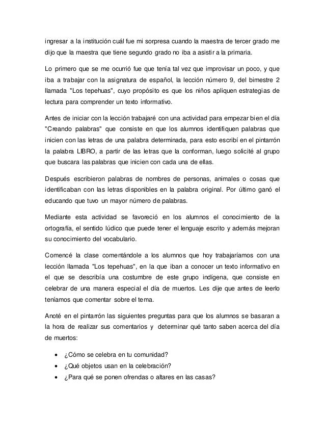 Texto Narrativo Diarios De Clase