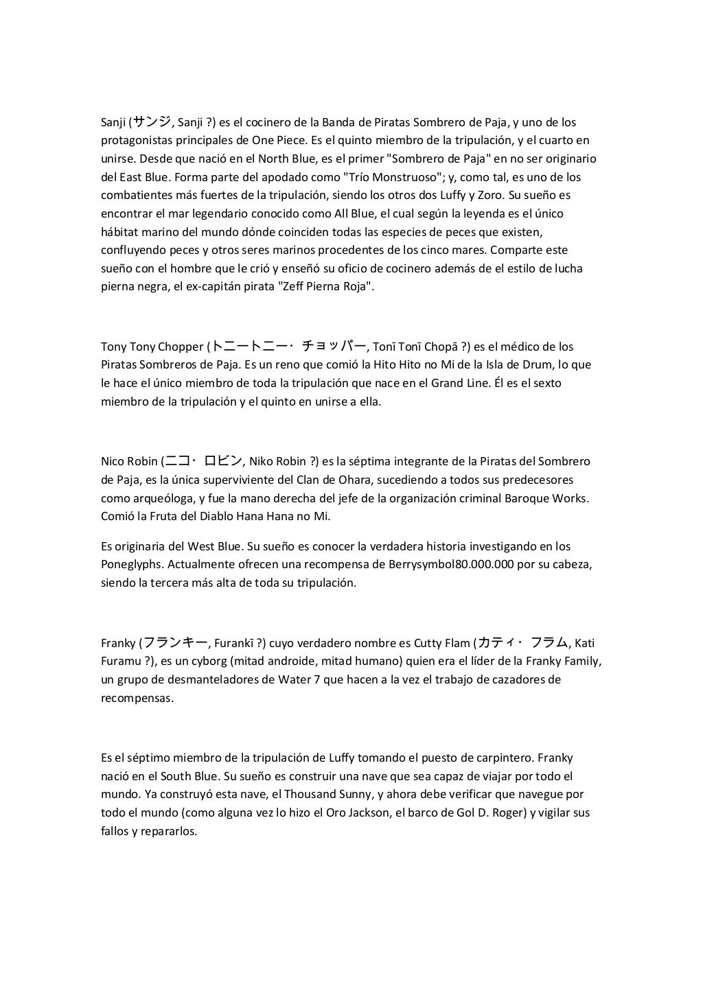 historia one piece