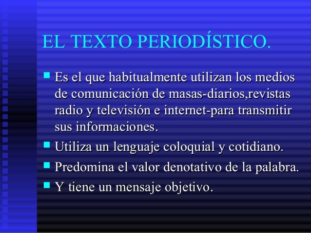 Texto periodístico.