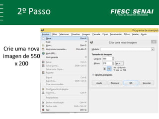 2º Passo 
Crie uma nova 
imagen de 550 
x 200 
 