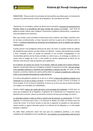 Robespierre y el terror | DOCX