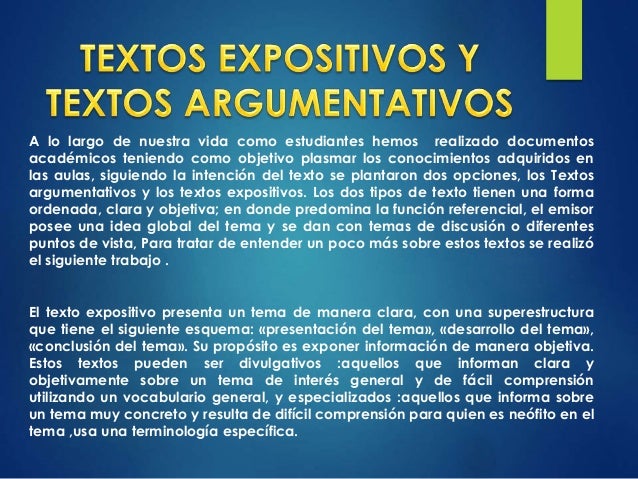 Que Son Los Textos Expositivos Y Argumentativos es.slideshare.net
