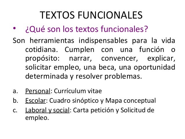 Textos funcionales