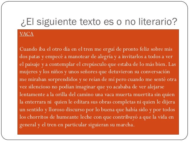 Textos literarios prontos Textos literarios prontos