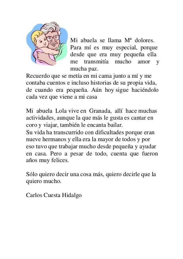 Textos abuelas Día de la Mujer Trabajadora 6º 2014