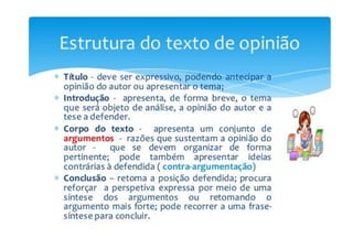 Textos de opinião