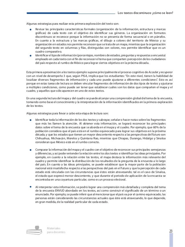 Textos discontinuos. cómo se leen.