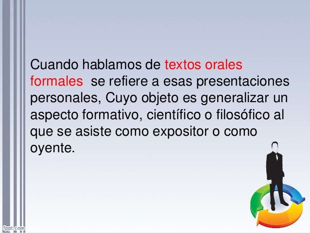 Textos Formales Orales