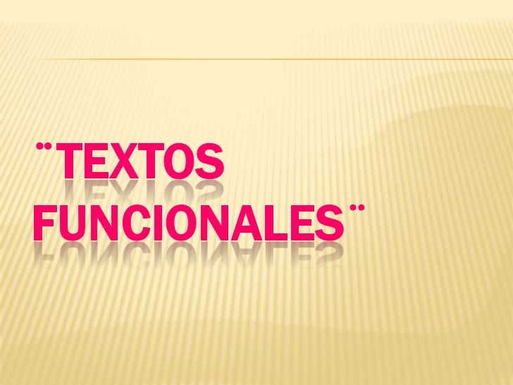 Textos funcionales¨