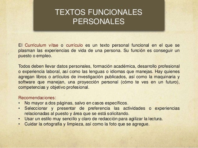 Textos funcionales